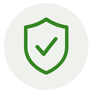 Shield icon representing safer shower entry